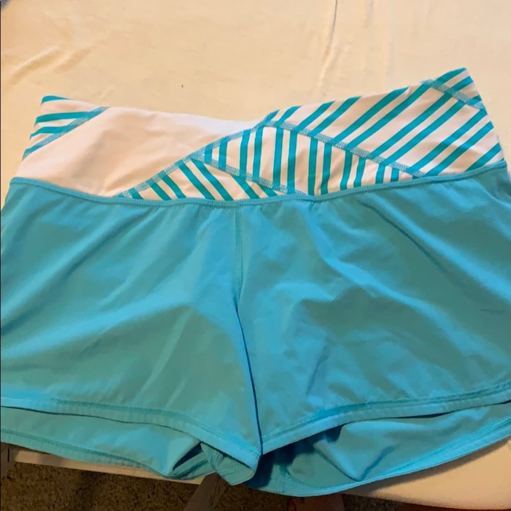 Blue lululemon run speed short